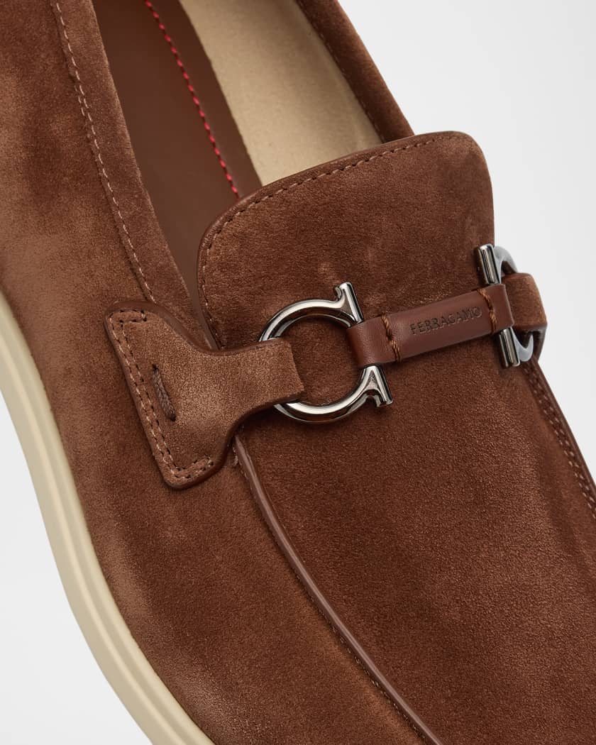 Men's Cosimo Calfskin Gancini Bit Loafers