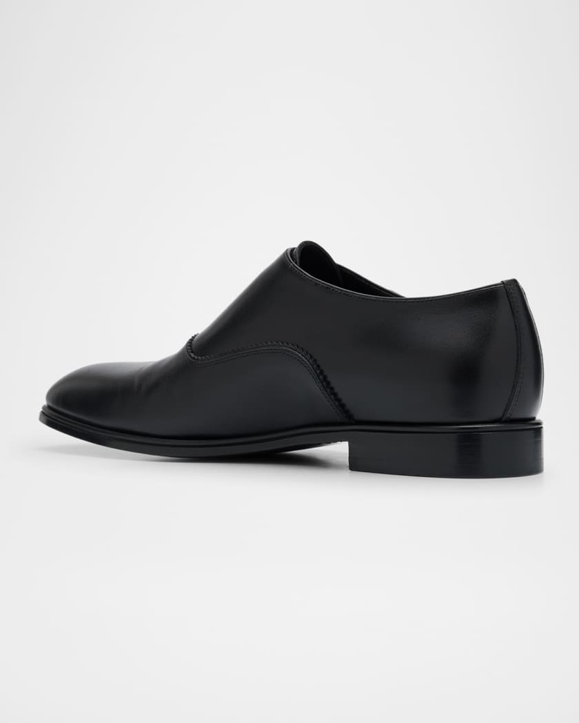 Men's Leather Monk Strap Loafers