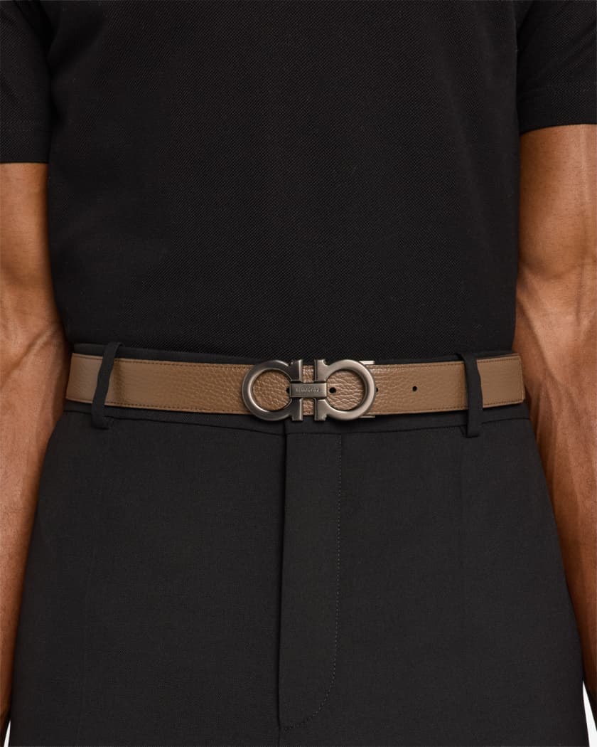 Men's Reversible Gancini-Buckle Belt