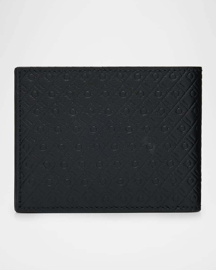 Men's Embossed Monogram Leather Bifold Wallet
