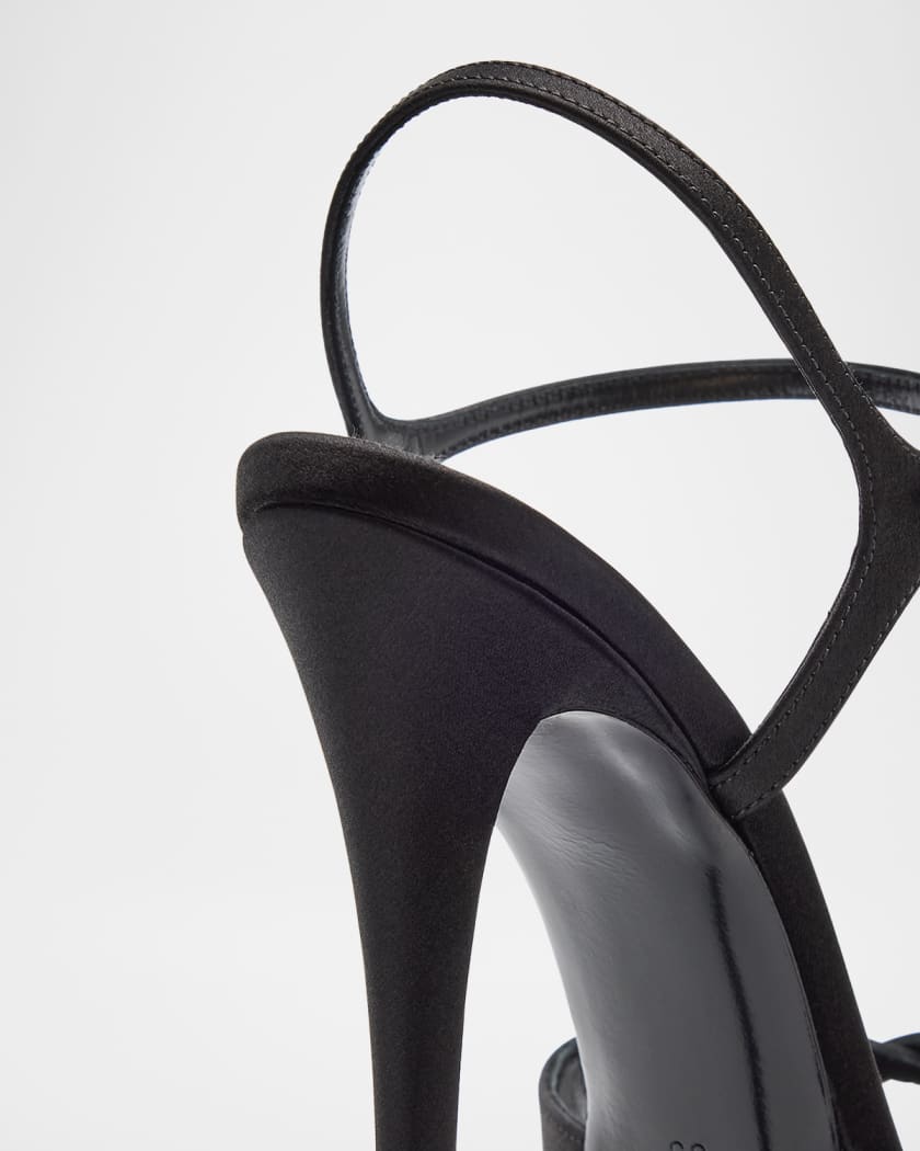 Debbie Satin Crisscross Platform Sandals
