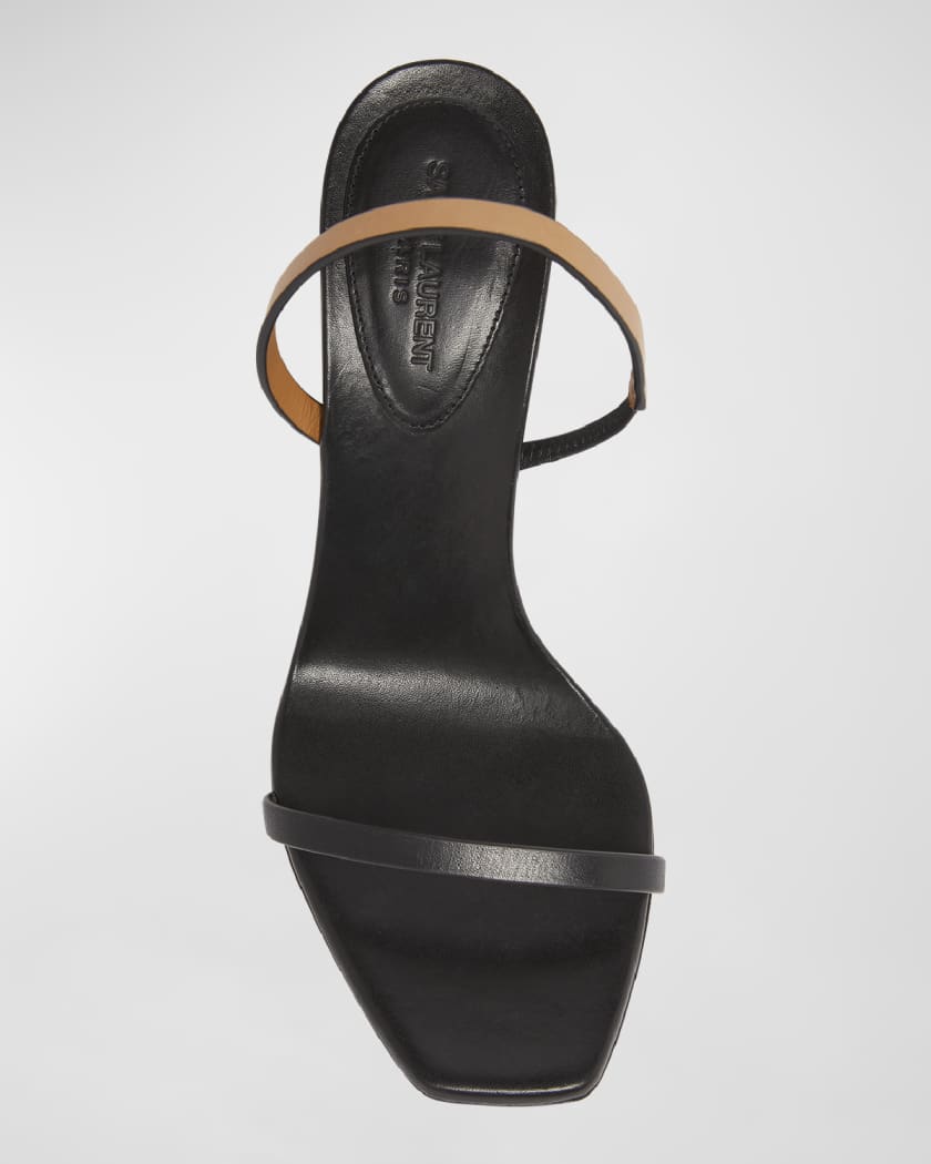 Opyum Bicolor YSL-Heel Slide Sandals