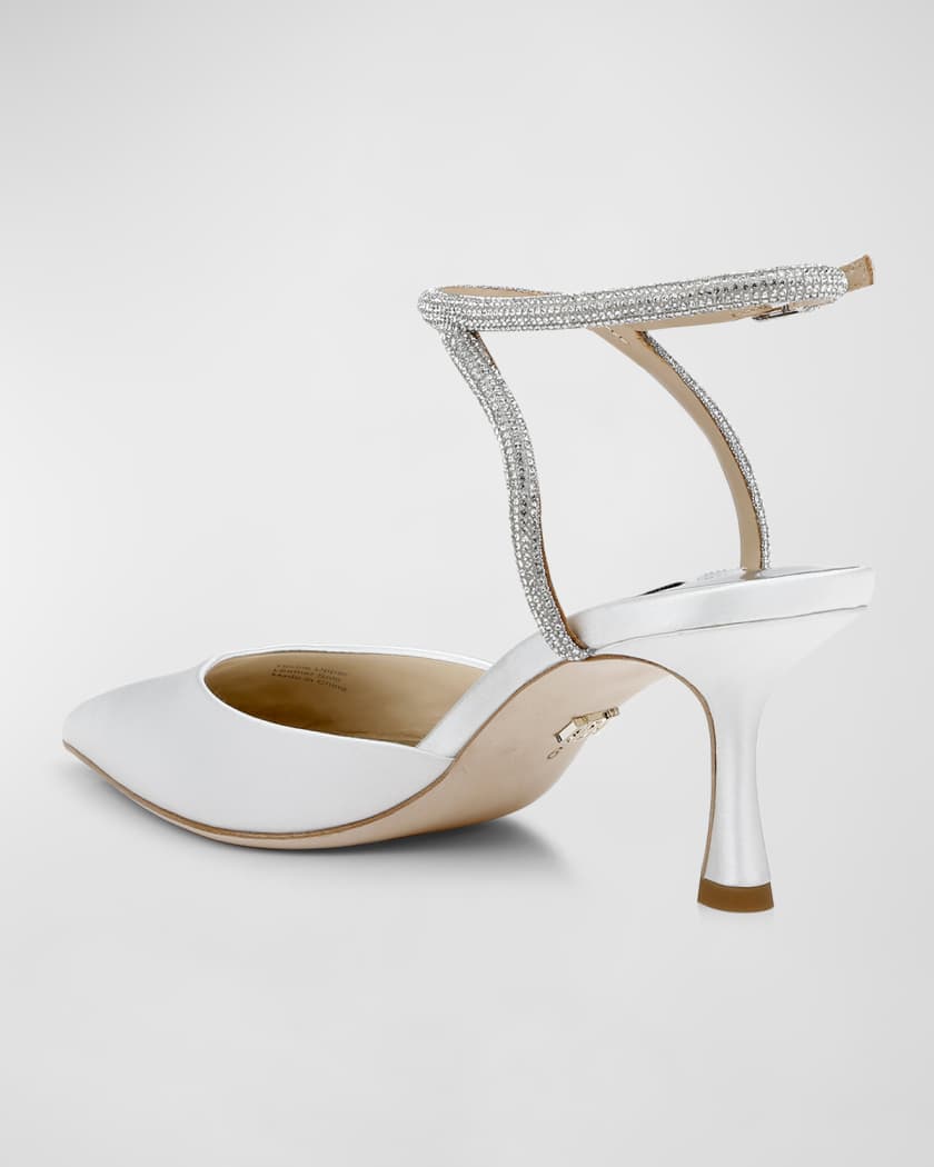 Autumn Silk Strass Ankle-Strap Pumps