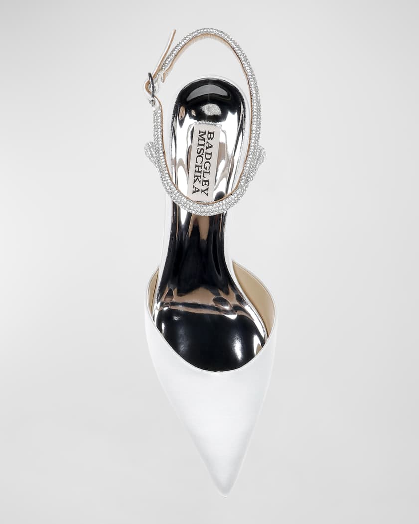 Autumn Silk Strass Ankle-Strap Pumps
