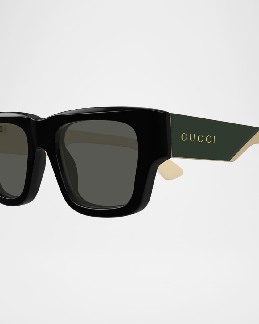 Men's Gg1668sm Acetate Rectangle Sunglasses