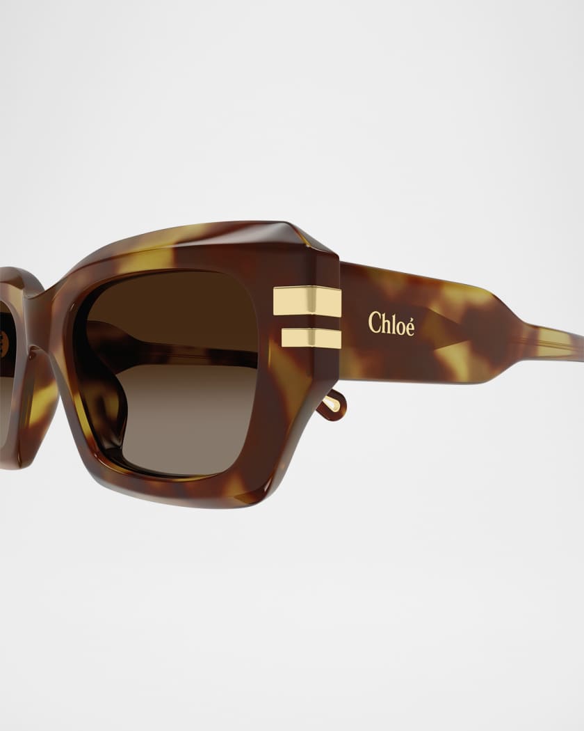 Rectangle Acetate Sunglasses | Neiman Marcus