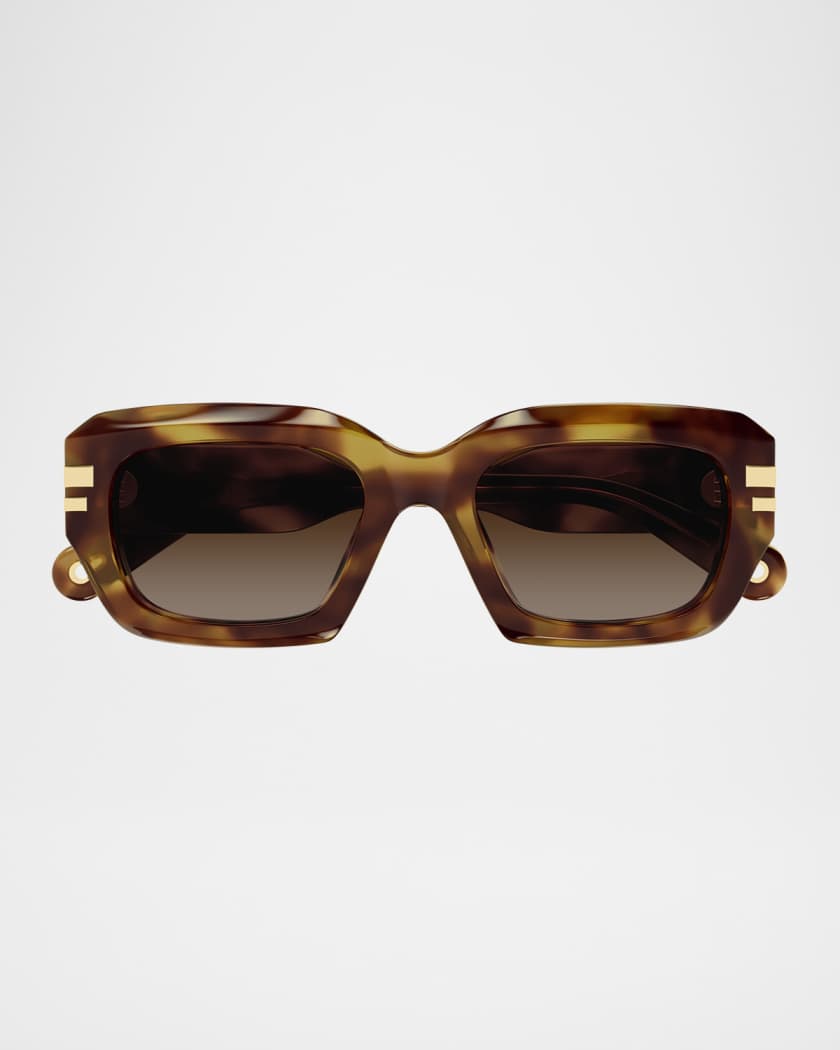 Rectangle Acetate Sunglasses | Neiman Marcus