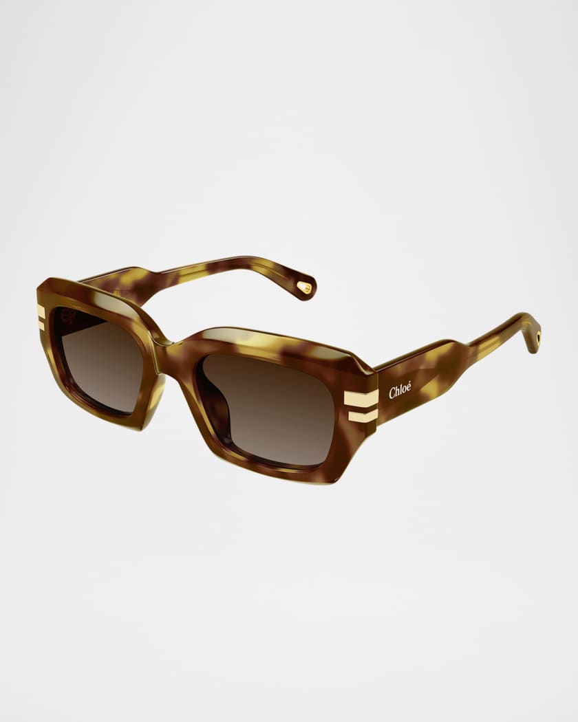 Rectangle Acetate Sunglasses | Neiman Marcus