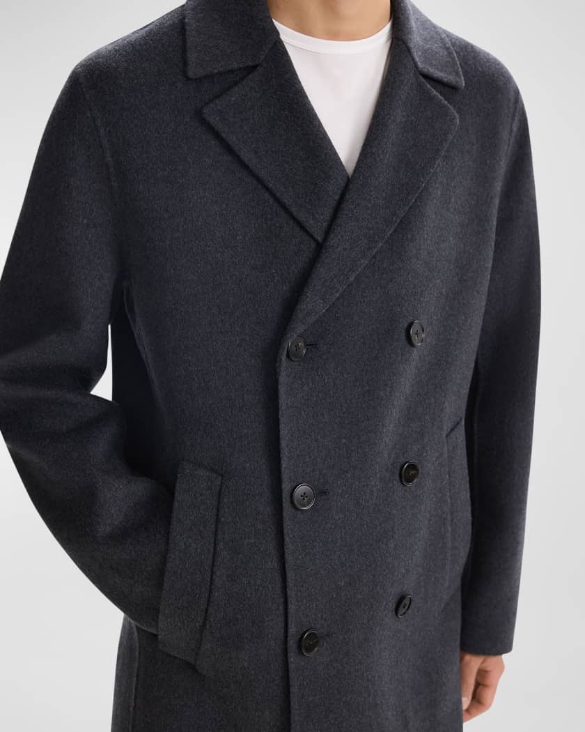 Men's Double-Breasted Topcoat in New Divide | Neiman Marcus