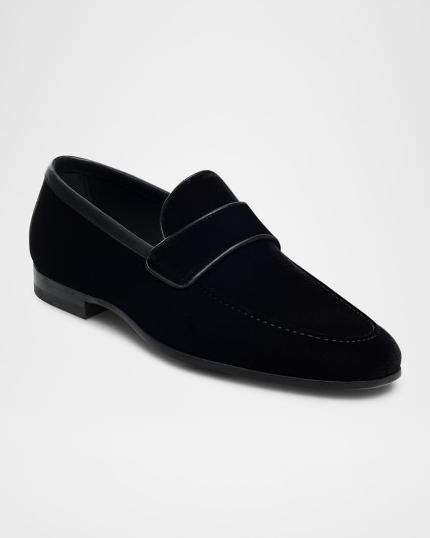 Men's Jasper Velvet and Leather Loafers