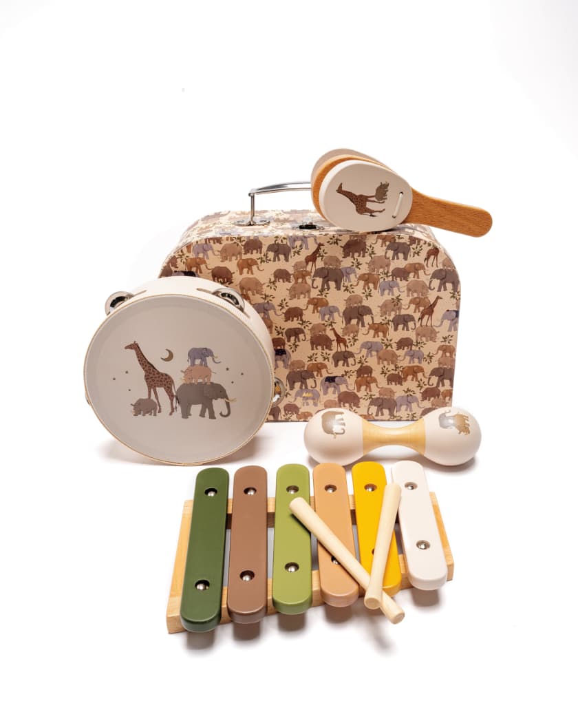 Kid's 5-Piece Musical Wooden Toy Set