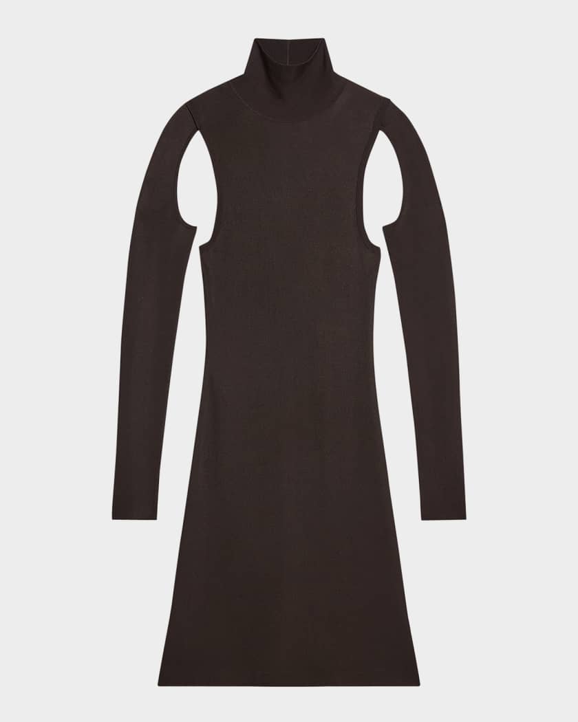 Helmut Lang Air Cut-Out Turtleneck Dress | Neiman Marcus