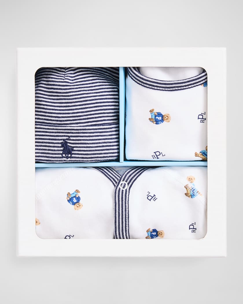 Boy's 3-Piece Gift Set, Size Newborn-9M