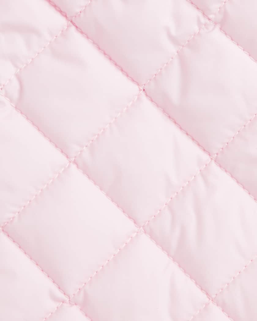  Girl's Audrey Quilted Collared Jacket, Size 9M-24M