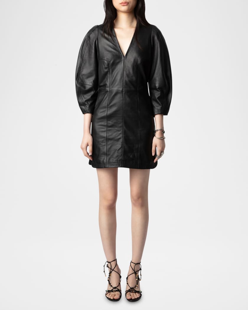 Rean Leather Mini Dress