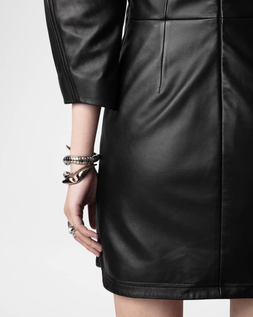 Rean Leather Mini Dress
