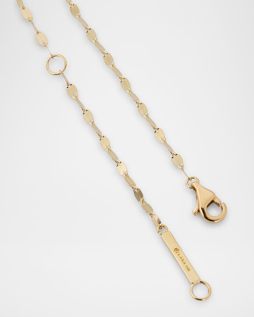 Flawless Mini Intial Pendant Necklace with Jump Ring, 16-18"L
