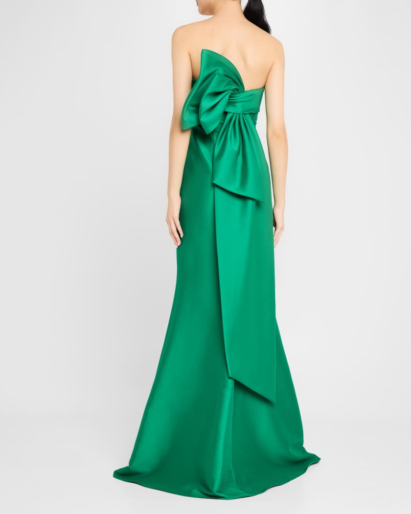 Strapless Bow-Back Mermaid Gown