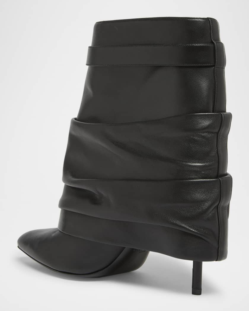 Shark Lock Ankle Stiletto Boots
