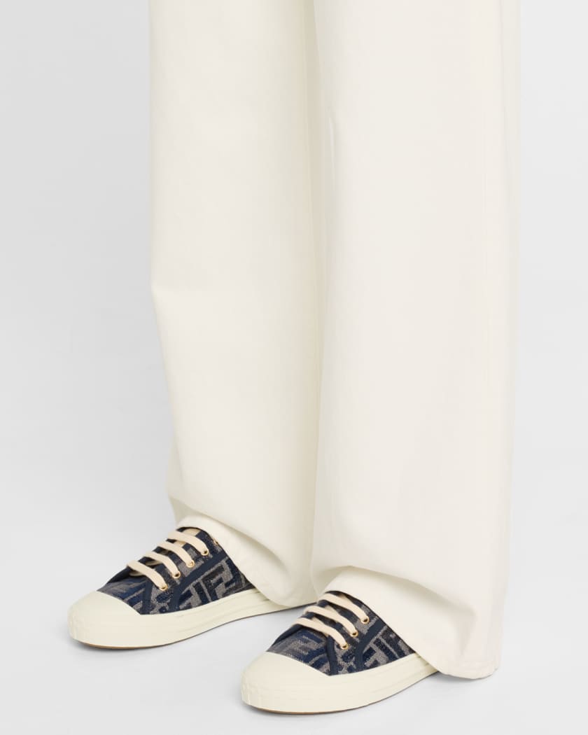 Domino FF Chenille Jacquard Low-Top Sneakers