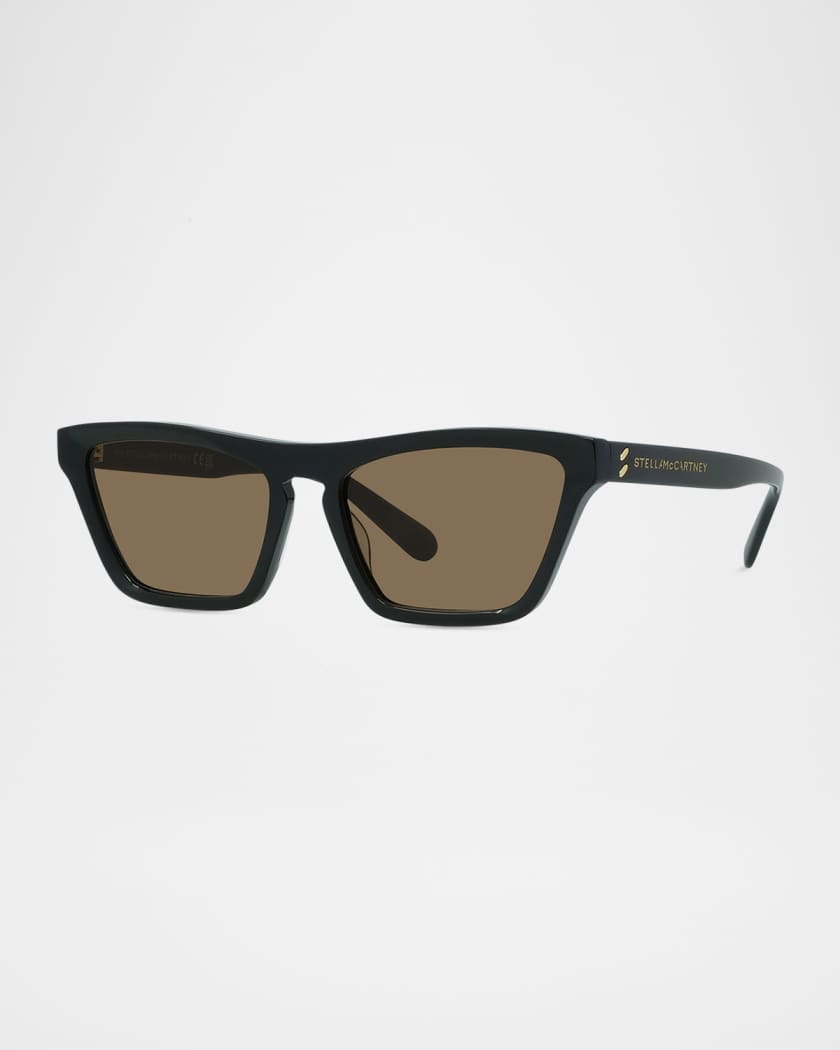 Stella McCartney Logo Plastic Shielded Sunglasses Neiman Marcus