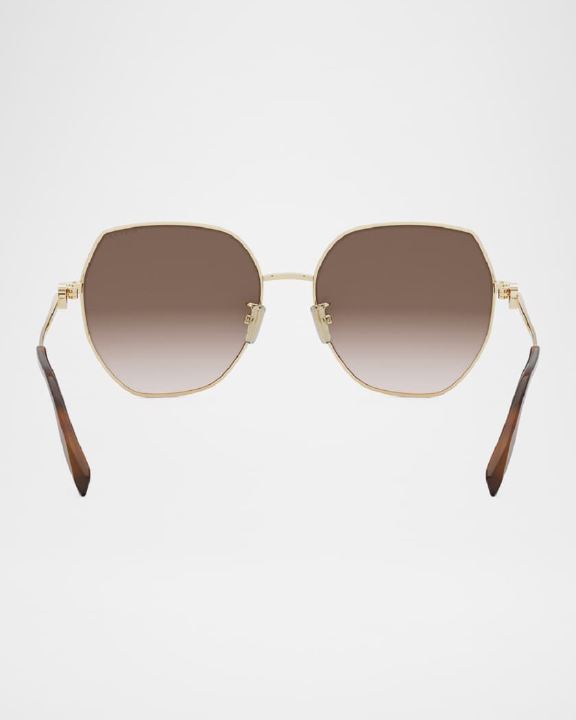 Round Metal & Nylon Sunglasses | Neiman Marcus
