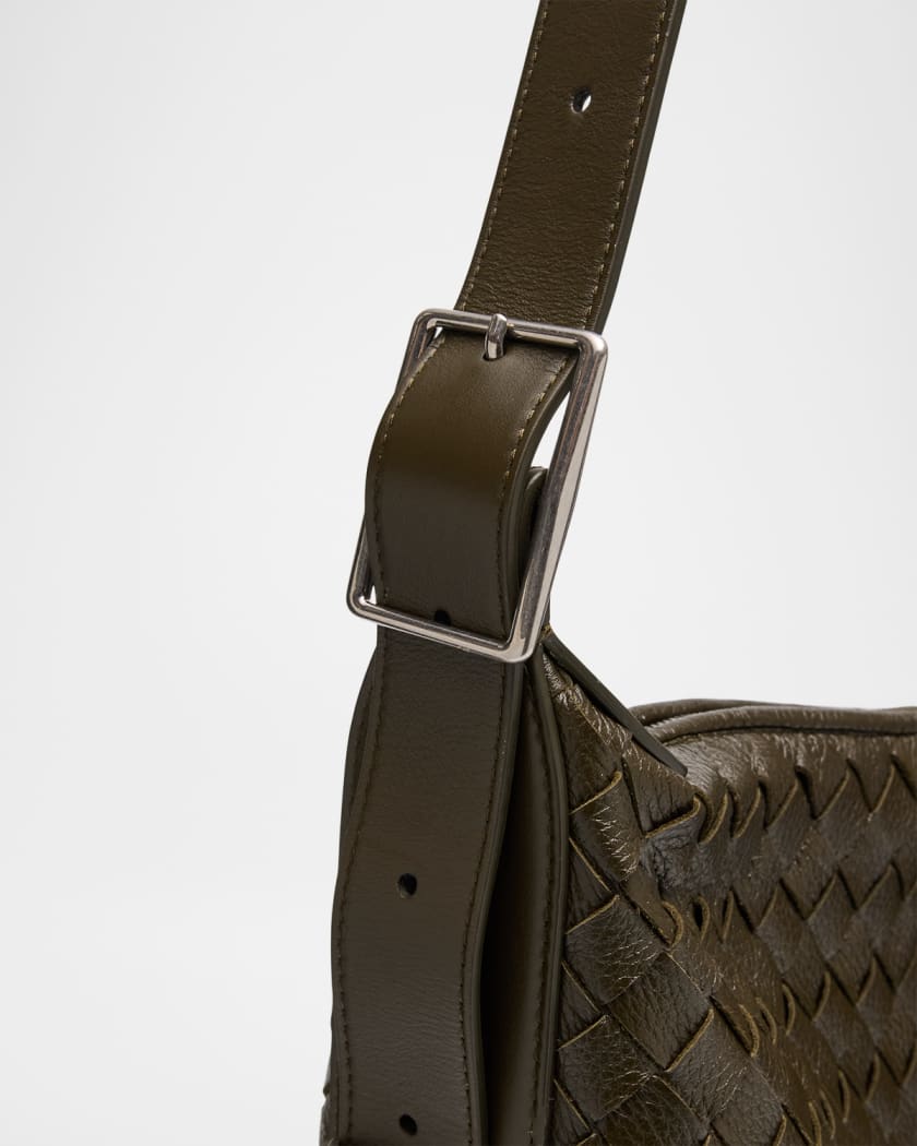 Men's Traveller Medium Intrecciato Leather Hobo Bag