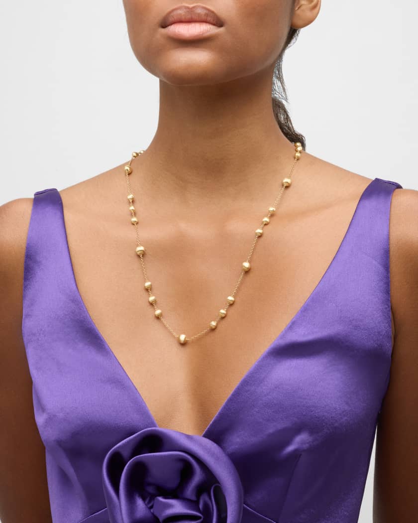 18K Yellow Gold Long Necklace, 36"L