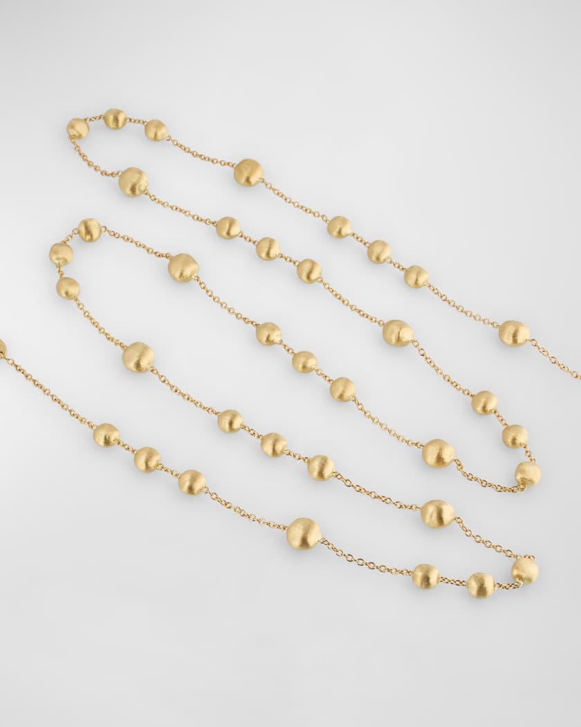 18K Yellow Gold Long Necklace, 36"L