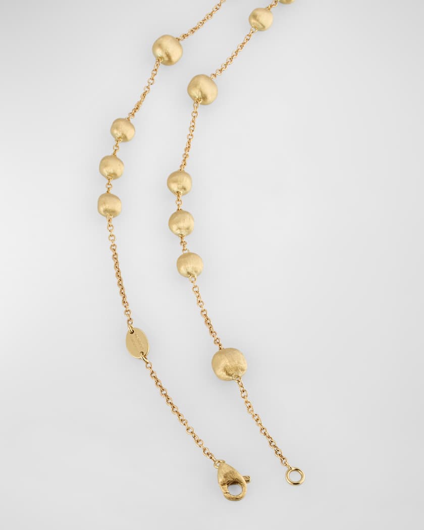 18K Yellow Gold Long Necklace, 36"L