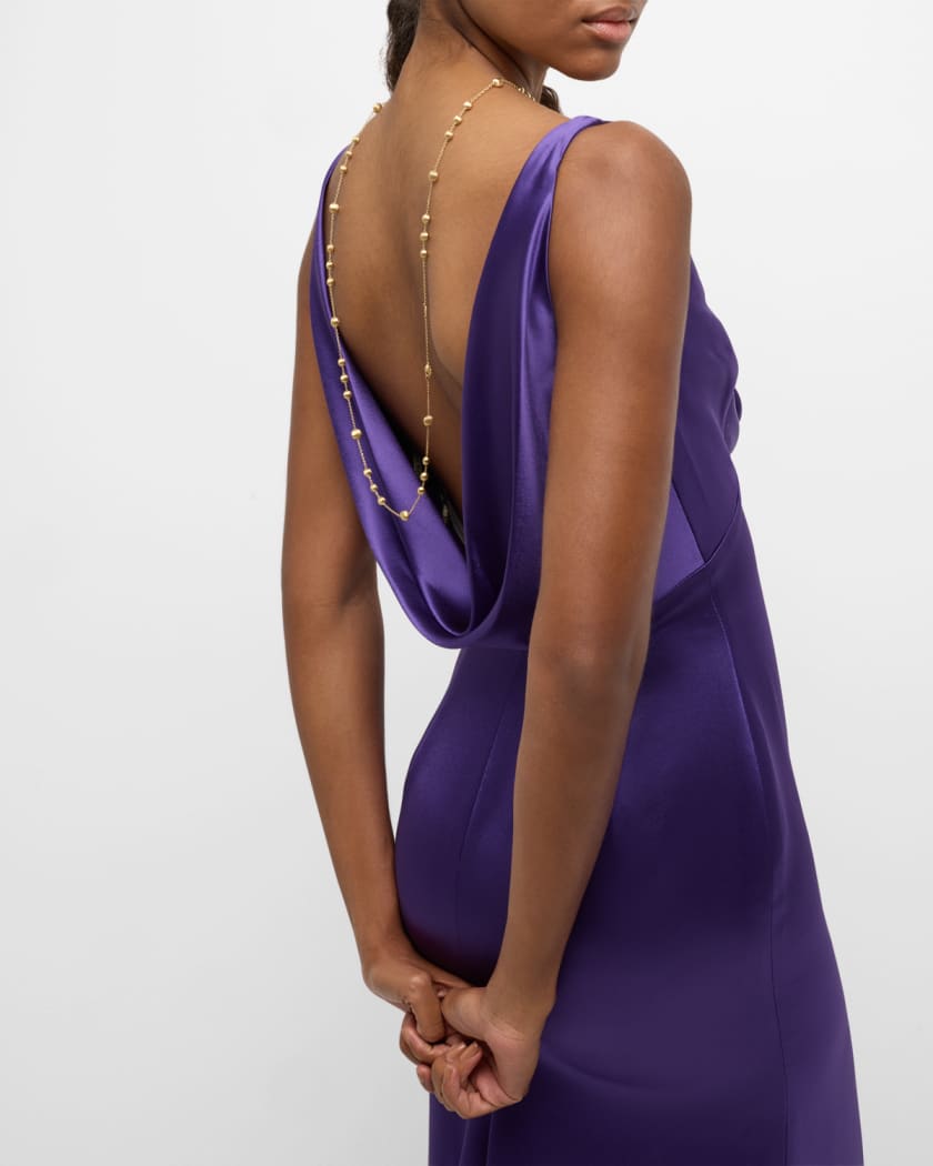 18K Yellow Gold Long Necklace, 36"L
