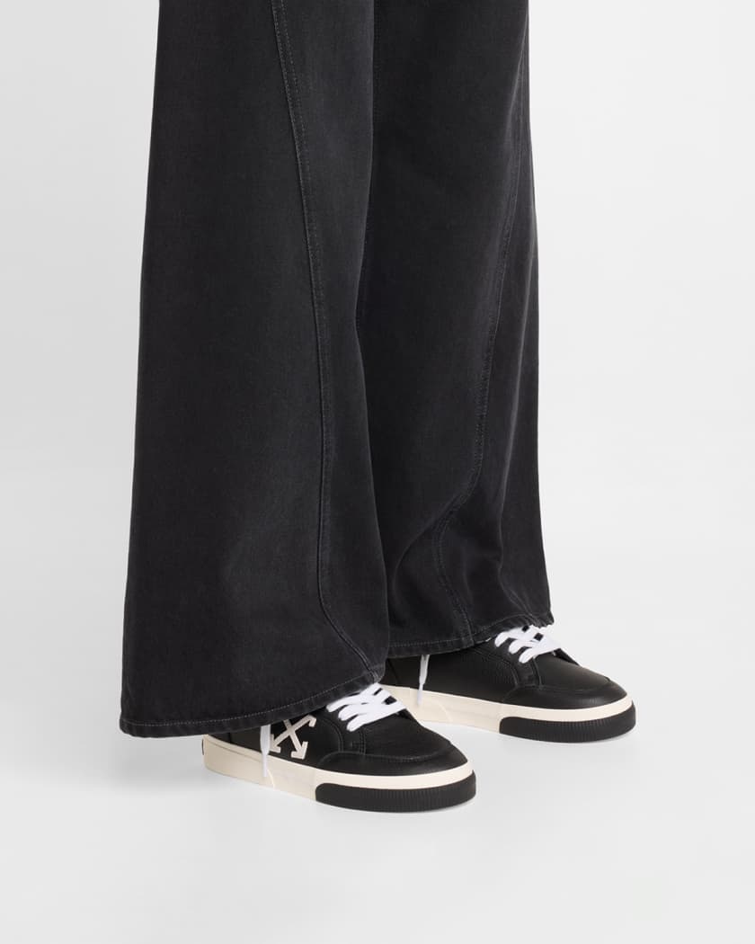 Vulcanized Leather Low-Top Sneakers