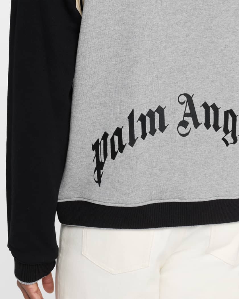 Men's Curved Logo Track Varsity Jacket
