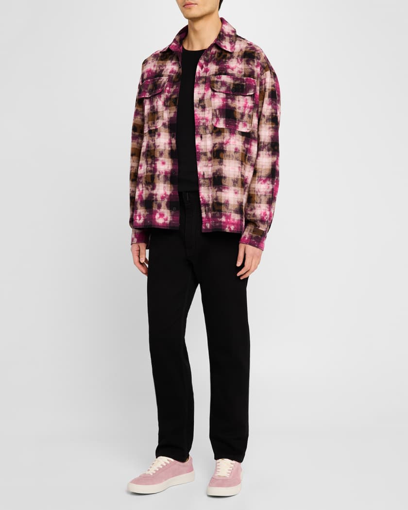 Men's Curved Logo Check Sport Shirt