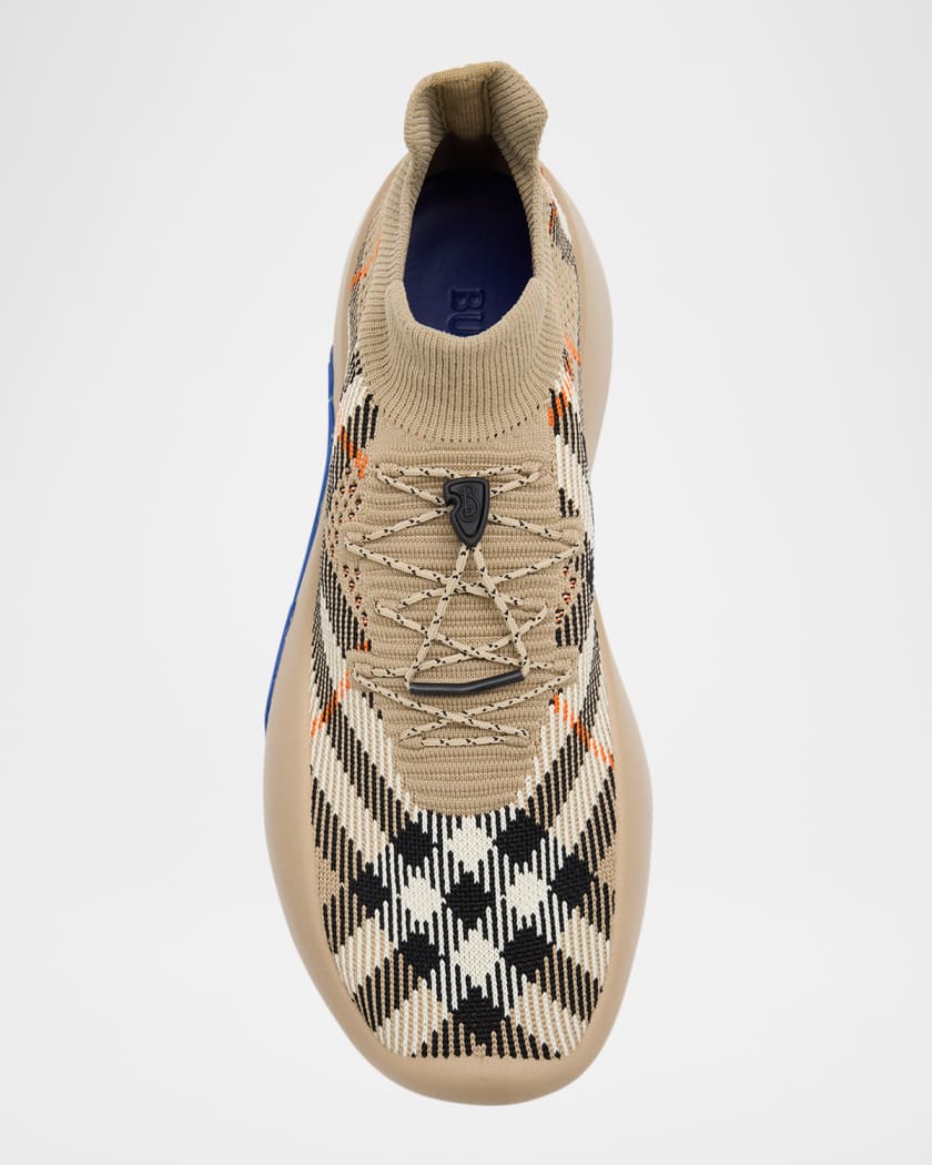 Men's Check Knit Neptune Sneakers