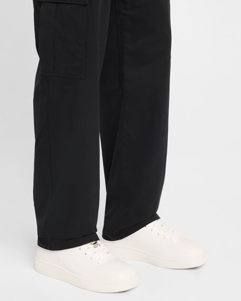 Men's Leather Box Low-Top Sneakers
