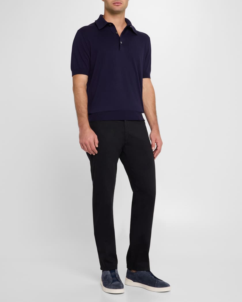 Men's Premium Cotton Short-Sleeve Knit Polo