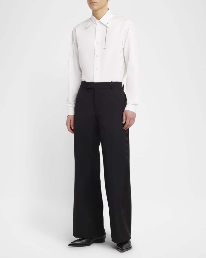 Men's Dress Shirt with Cross-Bar Chain