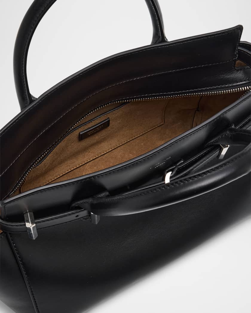 Small Diamond Belted Leather Top-Handle Bag