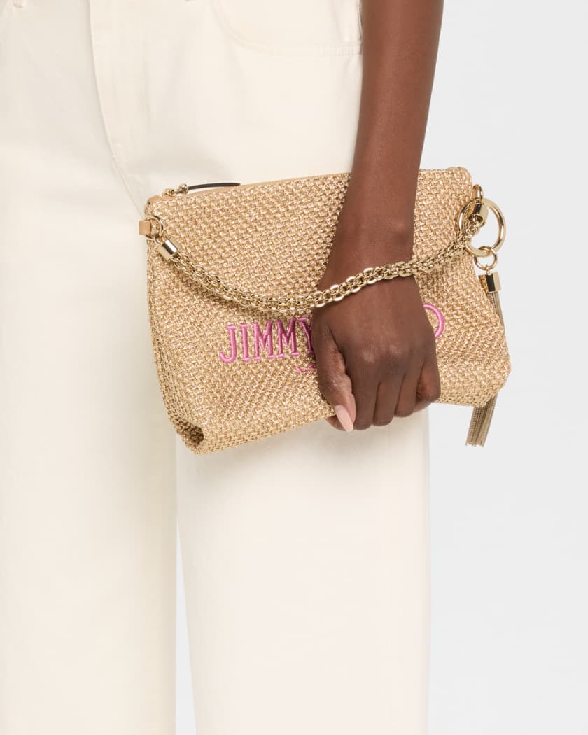 Callie London Metallic Raffia Shoulder Bag