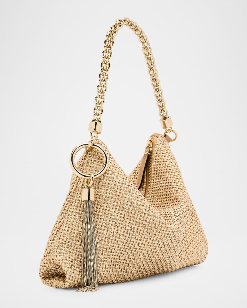 Callie London Metallic Raffia Shoulder Bag
