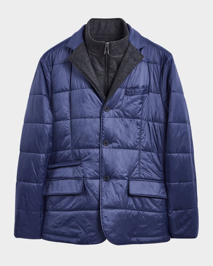 Men s Padded Blazer Jacket with Bib