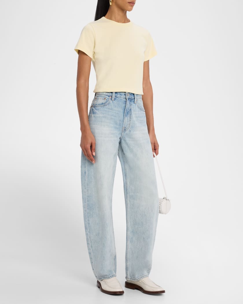 Wes High-Rise Rhinestone Barrel Jeans