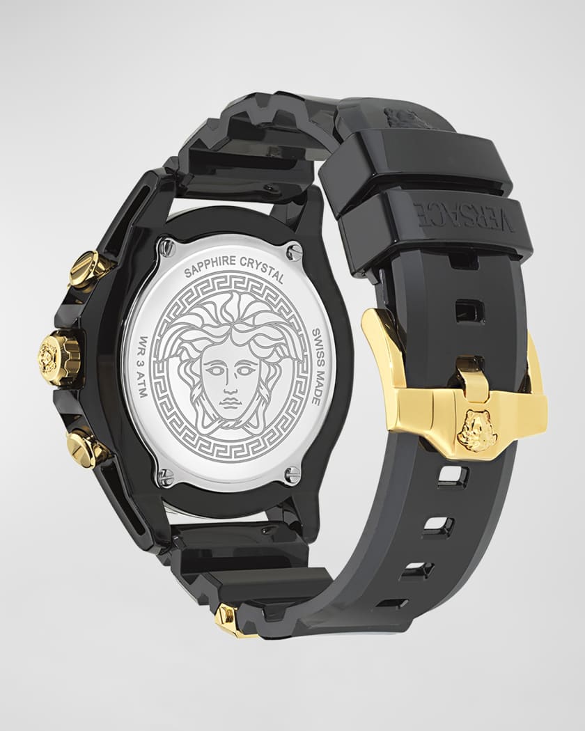 Men's Icon Active Silicone-Strap Watch, 44mm