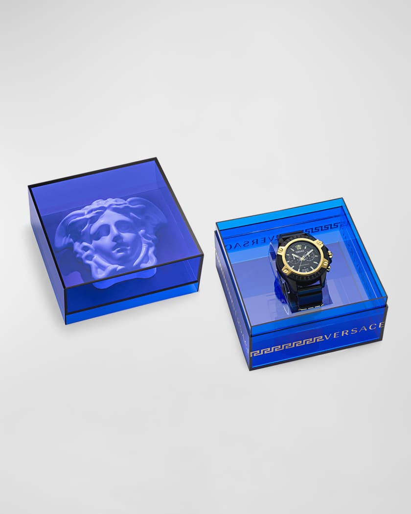 Men's Icon Active Silicone-Strap Watch, 44mm