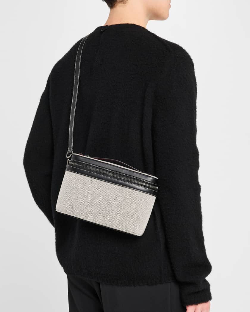 Men's Djanis Canvas and Leather Crossbody Bag