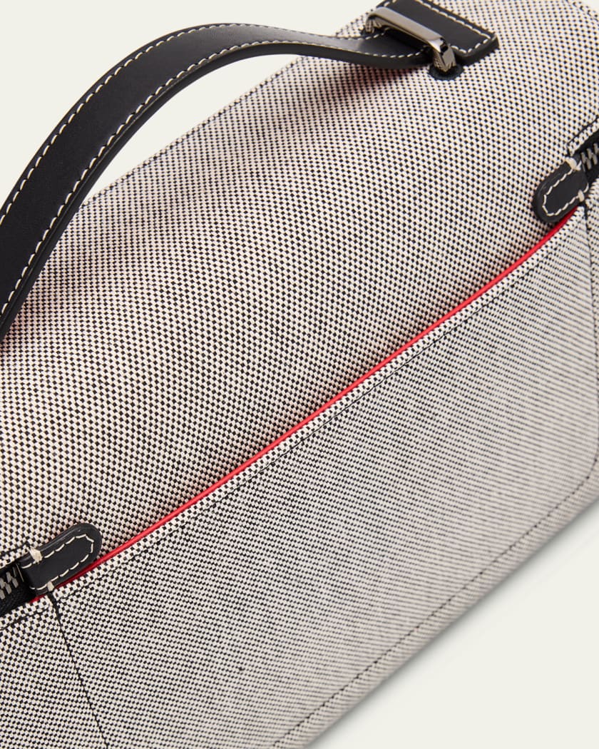 Men's Djanis Canvas and Leather Crossbody Bag