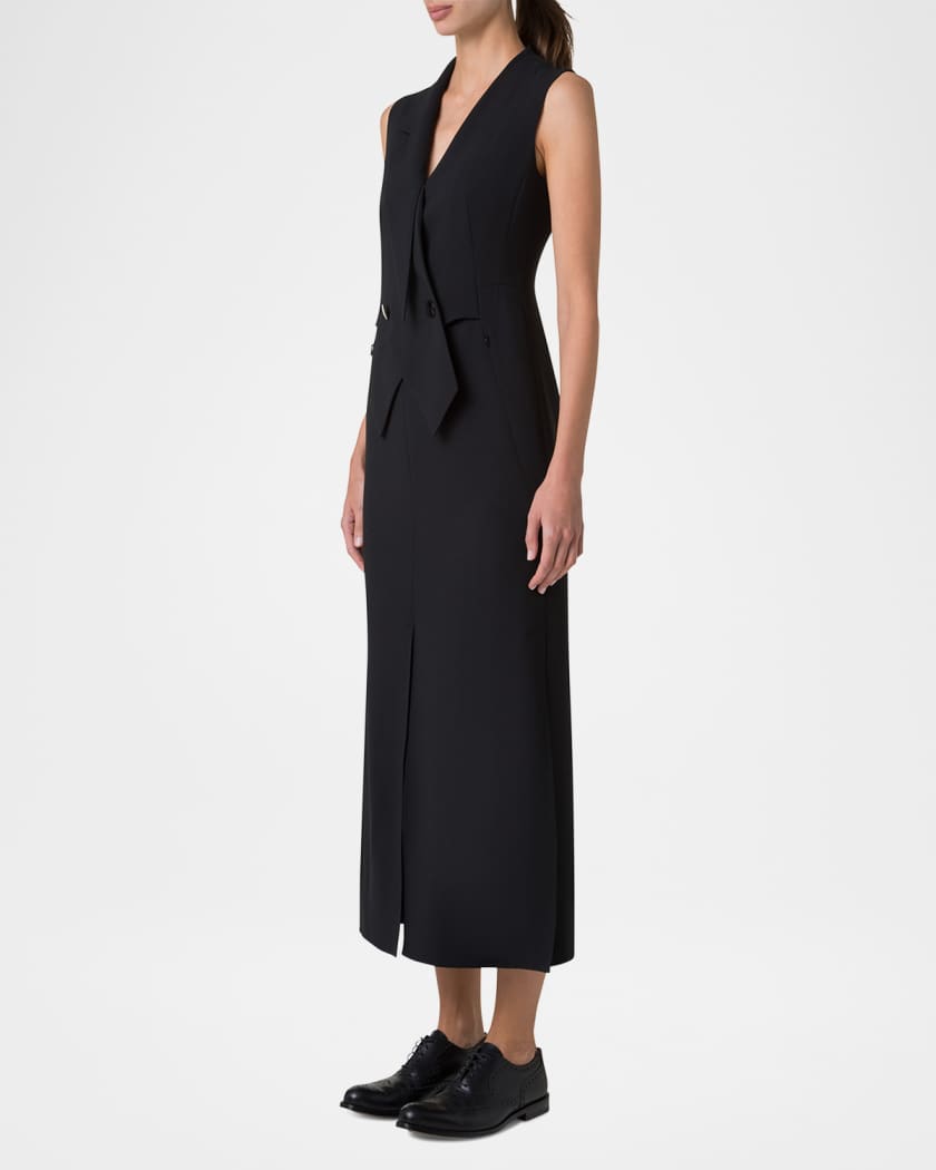 shinn.】doubleface wool keyneck dress Double-Face Wool Midi Sheath