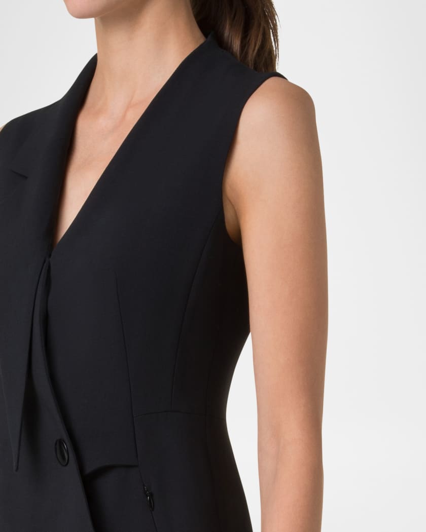Double-Face Wool Midi Sheath Dress | Neiman Marcus