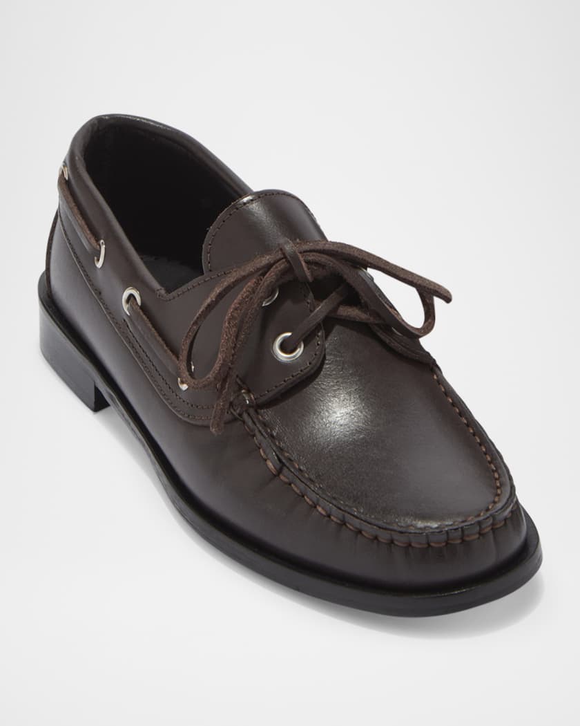 Harris Calfskin Lace-Up Loafers
